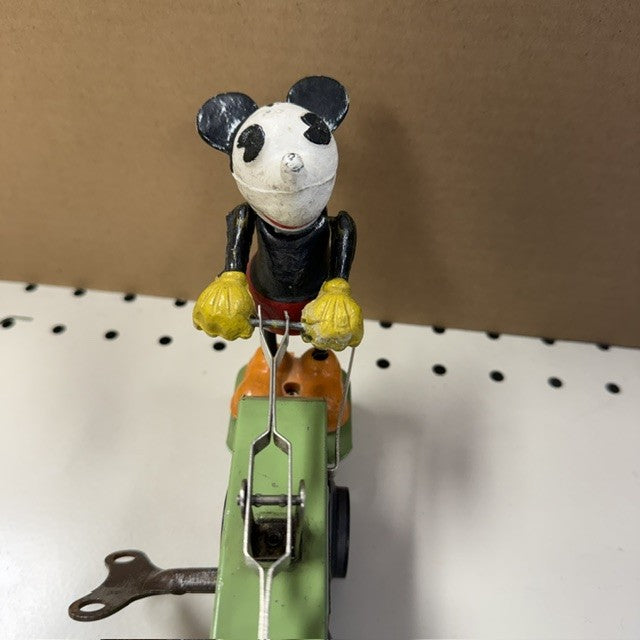 1100 Mickey and Minnie Pre-War Hand Car w/Box & Key.