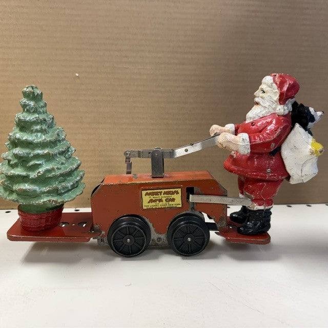 1105 Very Rare Santa Pre-War Handcar