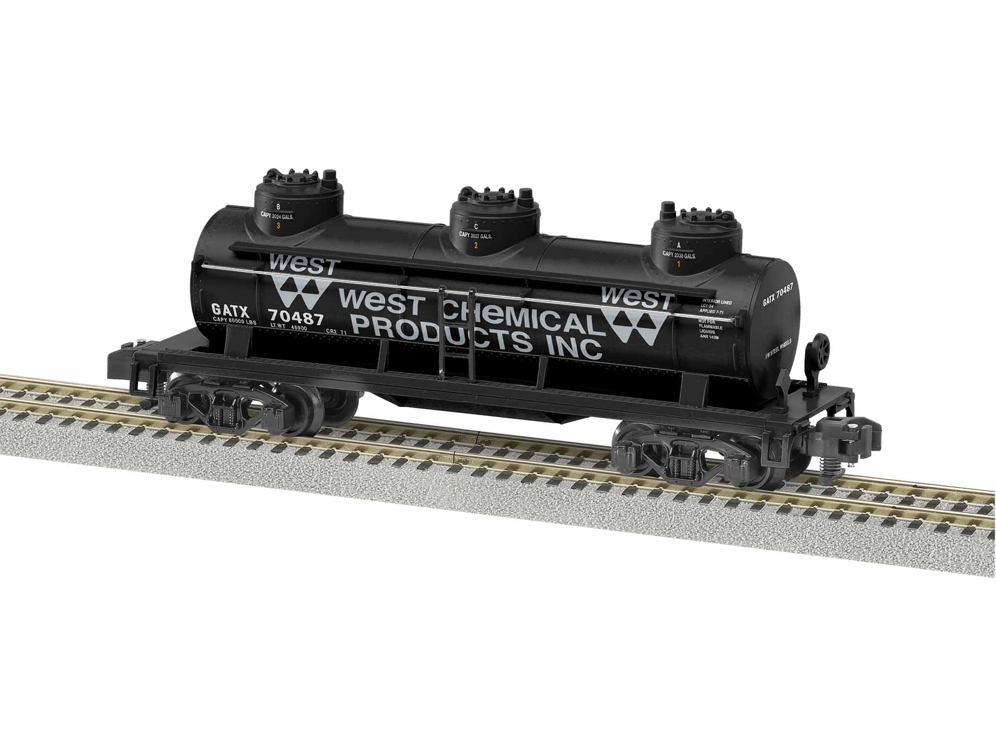 WEST CHEM 3 DOME TANK CAR