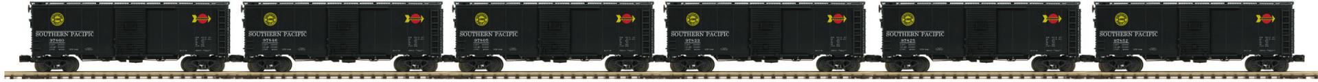 S.P. 6-CAR 40' AAR BOX CAR SET