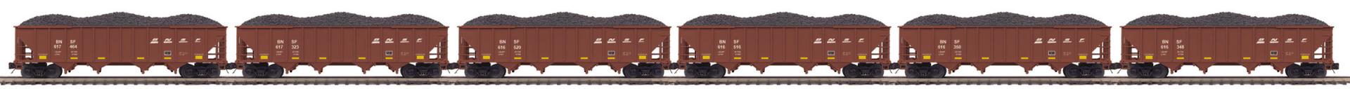 BNSF 4-BAY HOPPER 6-CAR SET