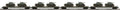 ARMY 4-CAR FLAT SET W/TANKS