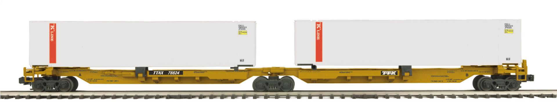 K-LINE 2-CAR SPINE CAR W/48' CONT