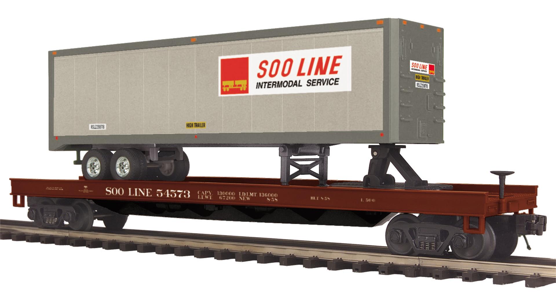 SOO LINE FLAT W/TRAILER