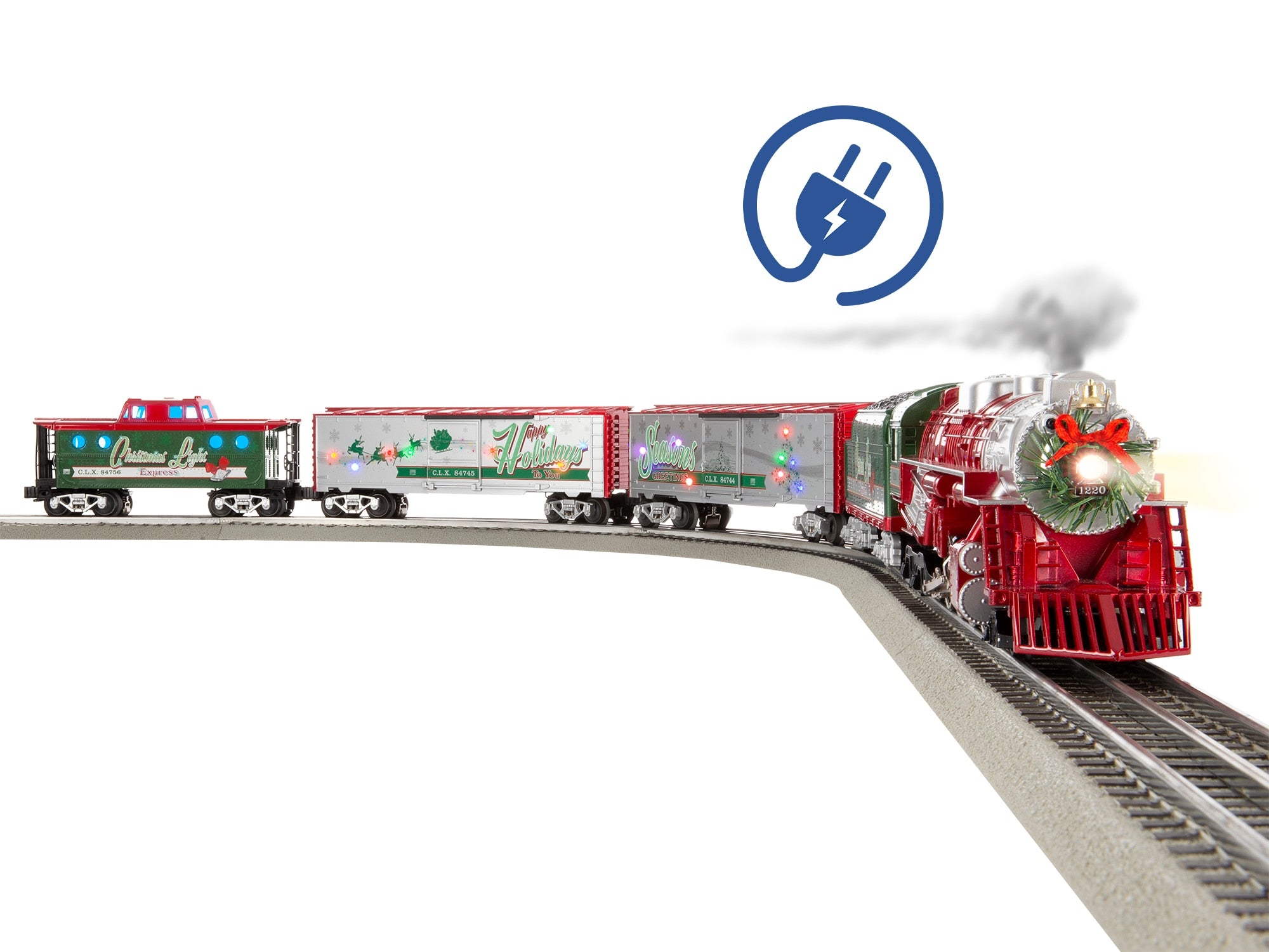 Christmas Light Express LionChief Set w/ Bluetooth 5.0
