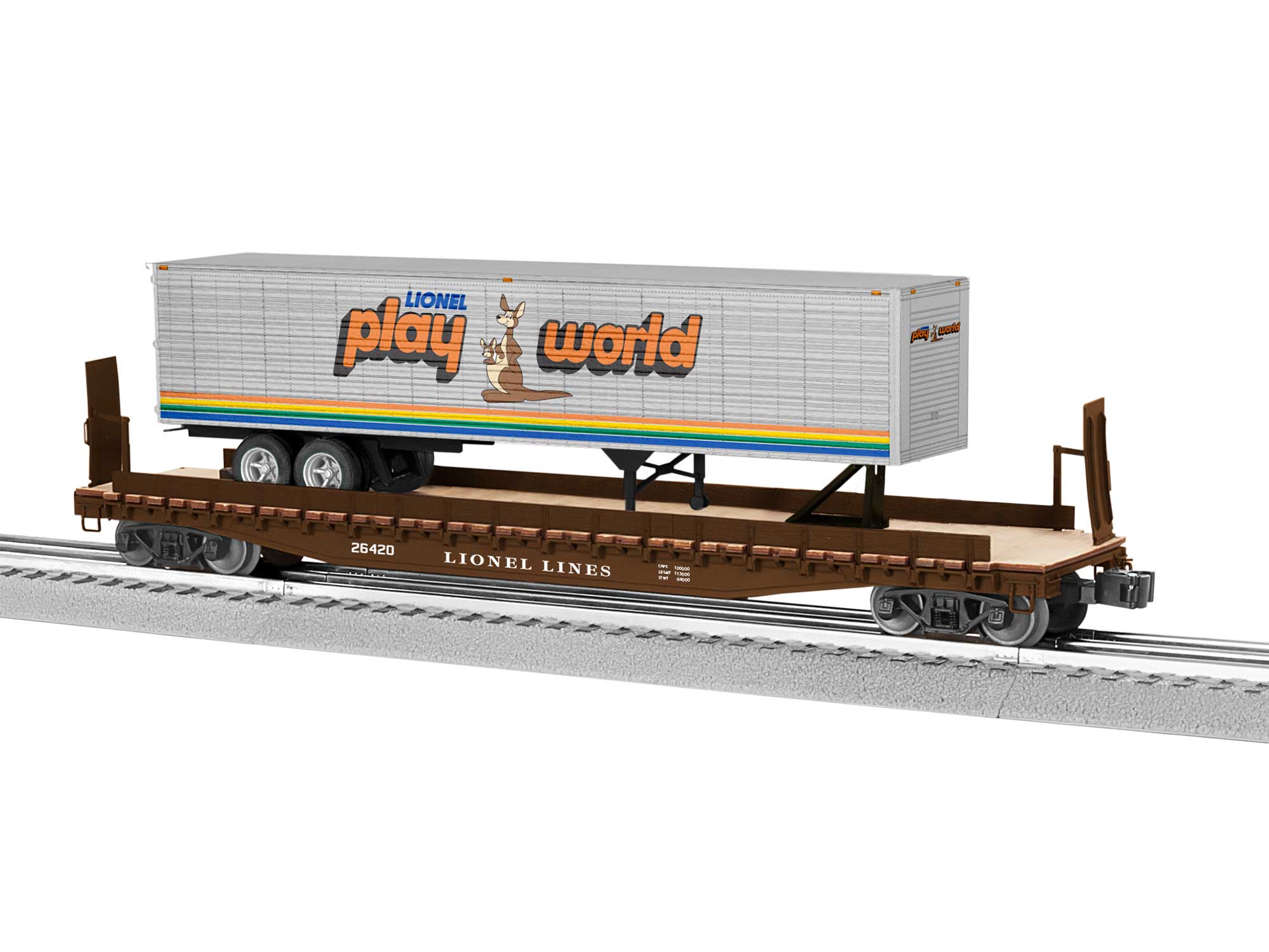 LIONEL 50 FLAT W/TRAILER