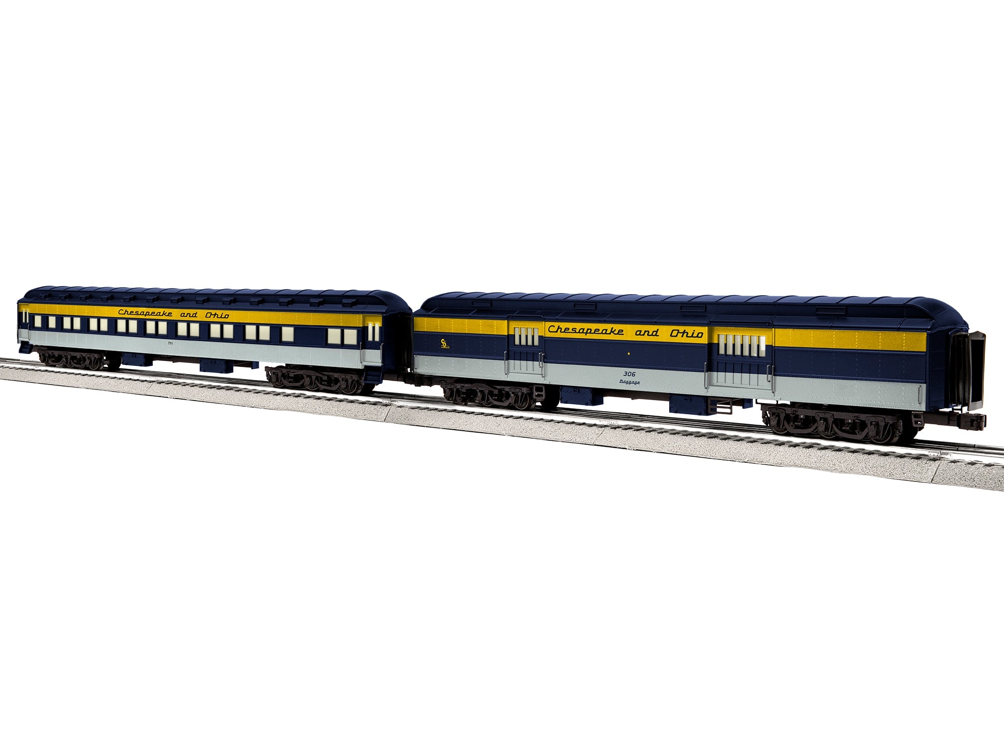 C&O 18 INCH  PASSENGER 2PK A,B,C & DINER (2237010,020,030 &,040)