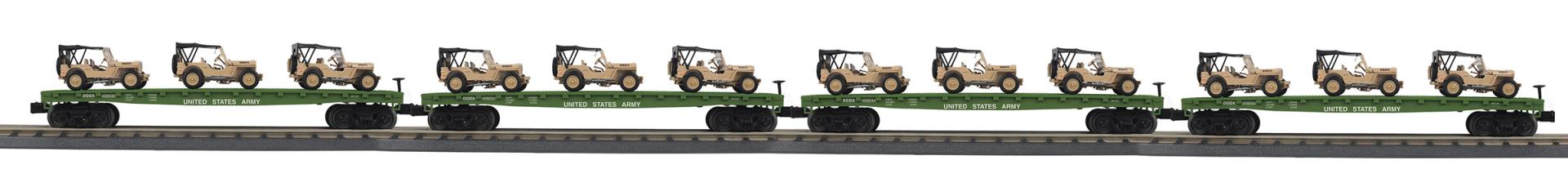 ARMY FLAT W/WILLYS JEEPS