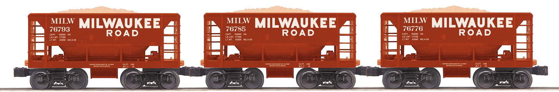 MILW 3-CAR ORE CAR SET