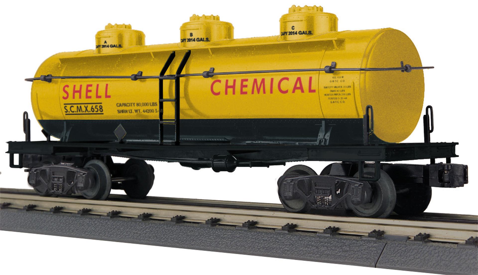 SHELL 3-DOME TANK CAR