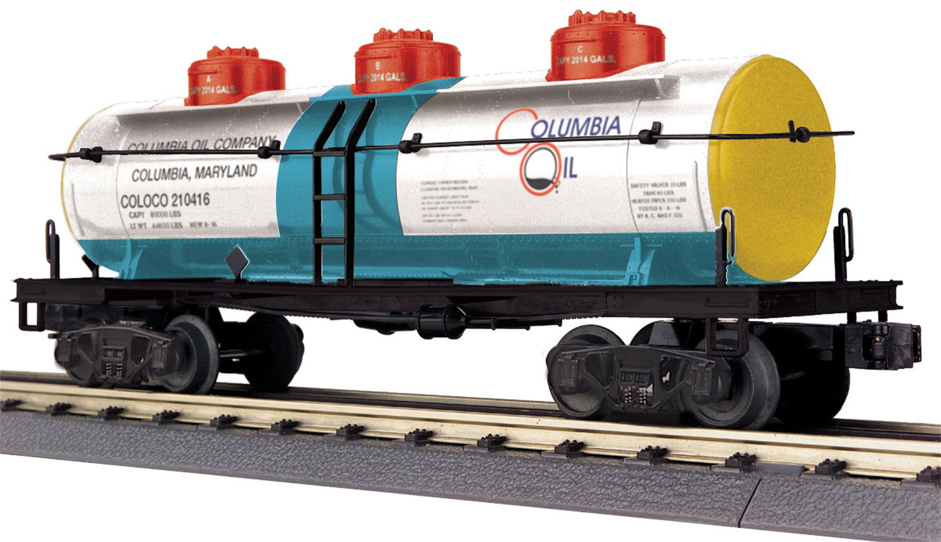 COLUMBIA OIL 3-DOME TANK CAR