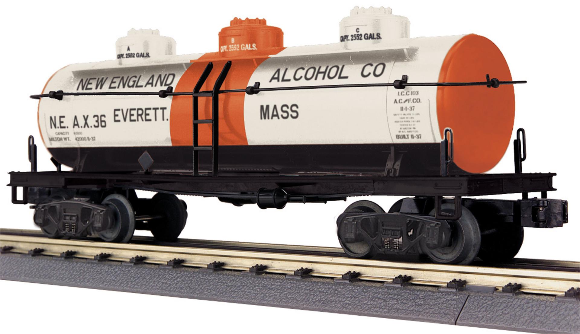 N.E. ALCOHOL 3-DOME TANK CAR