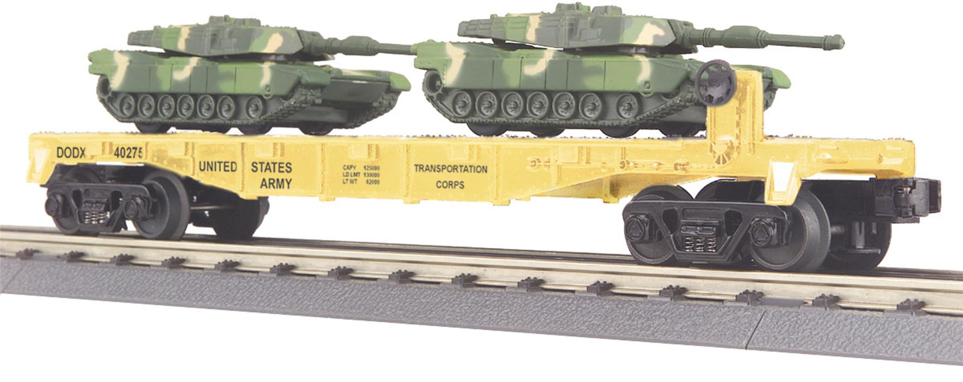 ARMY FLAT W/2 M1-a TANKS