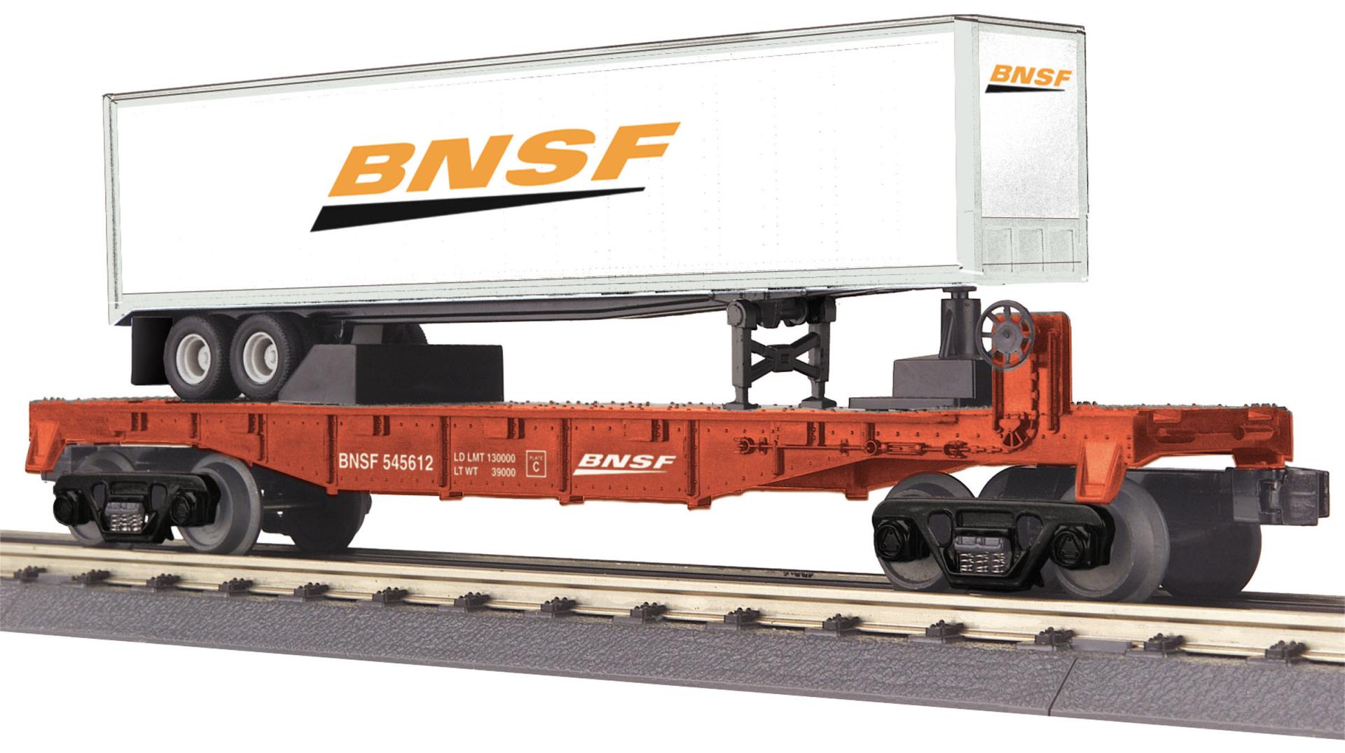 BNSF FLAT W/TRAILER