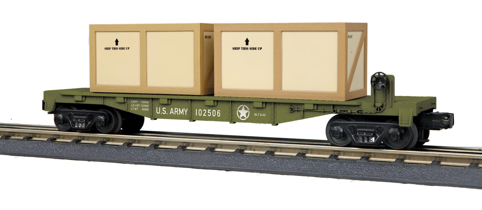 ARMY FLAT W/CRATES