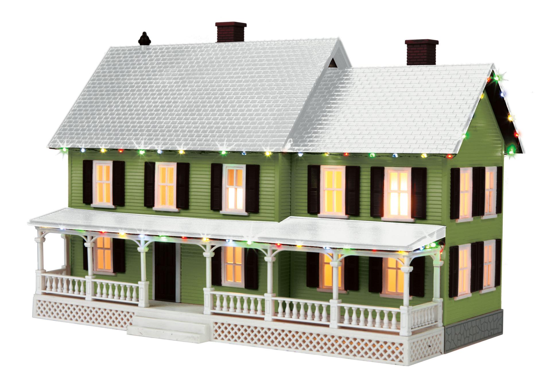 #4 COUNTRY HOUSE W/XMAS LIGHTS