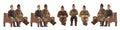 WW2 SOLDIERS SEATED
