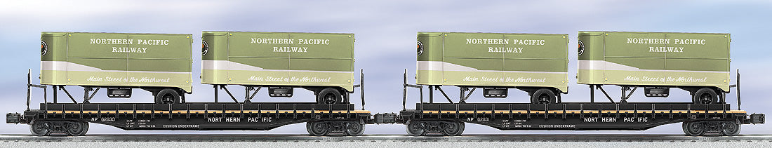 N.P. PS-4 FLAT W/TRAILERS (2PK)