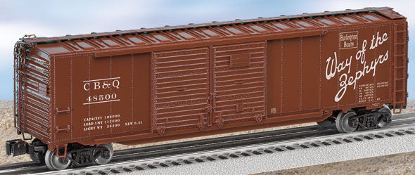BURLINGTON DD BOX CAR W/END DOORS