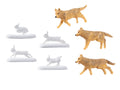 POLAR EXPRESS WOLVES & RABBITS ANIMAL PACK