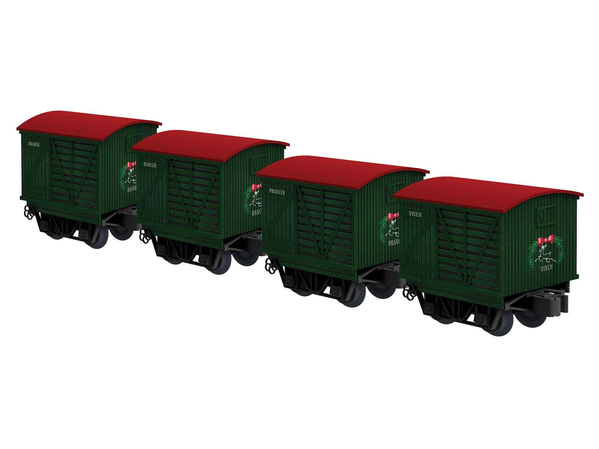 REINDEER TRAIN 4PK (A)
