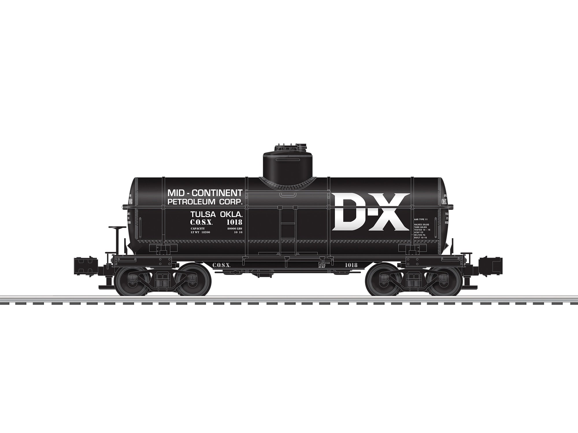MID CONTINENT 8K TANK CAR #1018