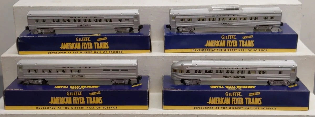 S.F. SUPER CHIEF 4 PASS CAR PACK (S Scale (American Flyer))