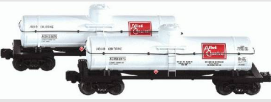 ALLIED CHEMICALS  WHITE TANK CAR (2 PK)